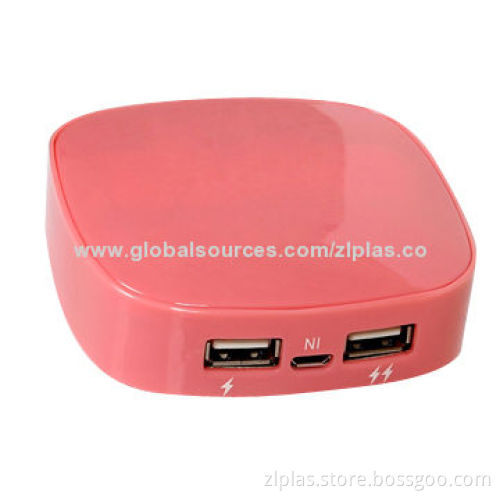 Dual USB Power Bank, 6,600mAh Capacity